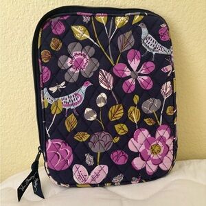 Mini iPad Floral Quilted Pouch with Birds